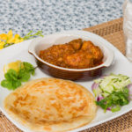 A9. Paratha with Curry Dip ( Choice of Chicken or Beef curry) (2pieces)