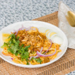 N2. Nan Gyi Noodle (Udon Noodle with curry chicken) (Vegan option)