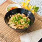 N4. Burmese Garlic Noodle (Si Chat Kyaut Swe) (Choice of Chicken/ Pork or Tofu)